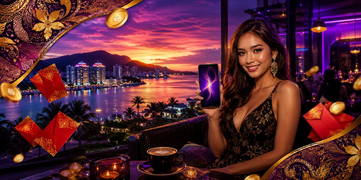Amplop merah dan corak batik di Kota Kinabalu menggambarkan kempen perayaan sport88 Tahun Baharu Cina
