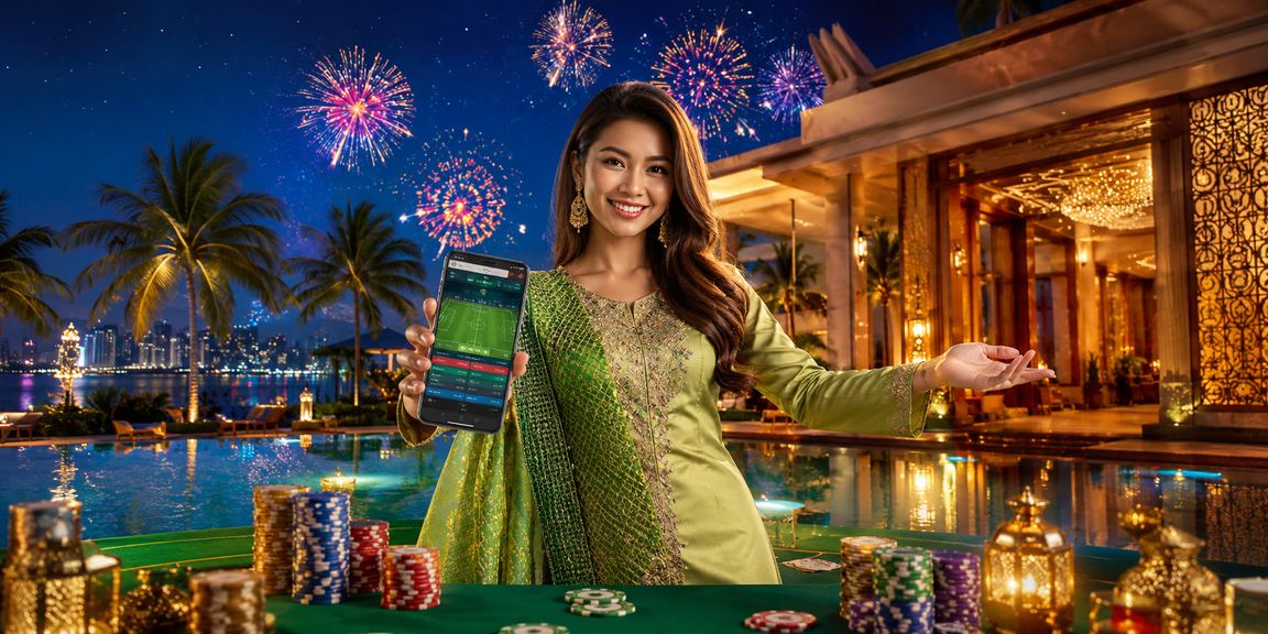 Pengguna di Kuala Lumpur mengakses taruhan sukan sempena Hari Raya melalui telefon bimbit